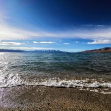 Permanent saline lake