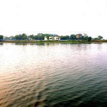 A panoramic view of Samaspur Wetlands